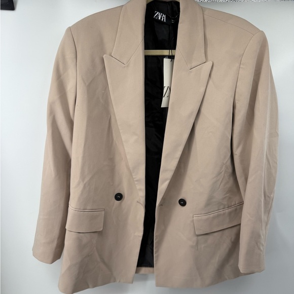 NWT Zara OVERSIZED DOUBLE BREASTED JACKET M - Picture 2 of 5